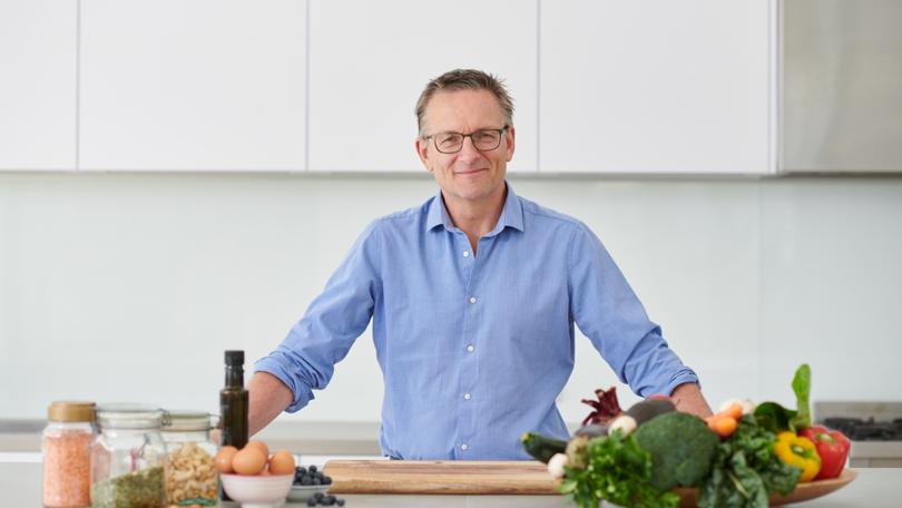 Michael Mosley in a lab, researching diets